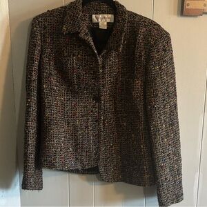 Jones New York Multicolor Tweed Blazer